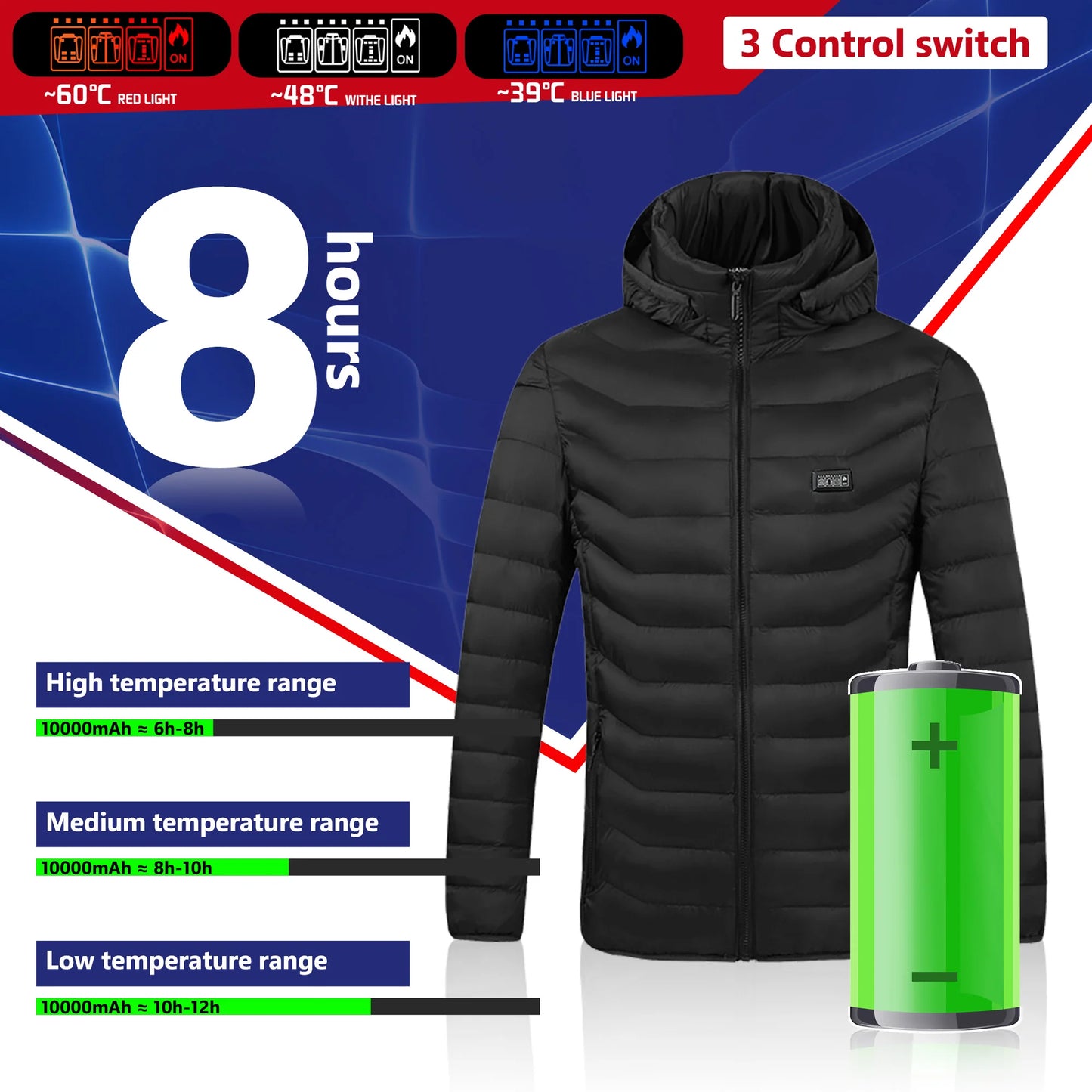 Heated Jacket 21 Areas Winter Men's Women's Motorcycle Jacket USB Electric Heating Jacket Heated Vest ski heated jacket