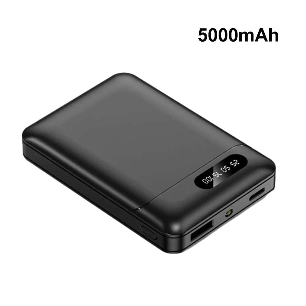 Portable Power Bank 10000mAh 5V/2.1A USB Output Lightweight External Battery Pack for Heating Vests Jackets Scarves Socks Gloves