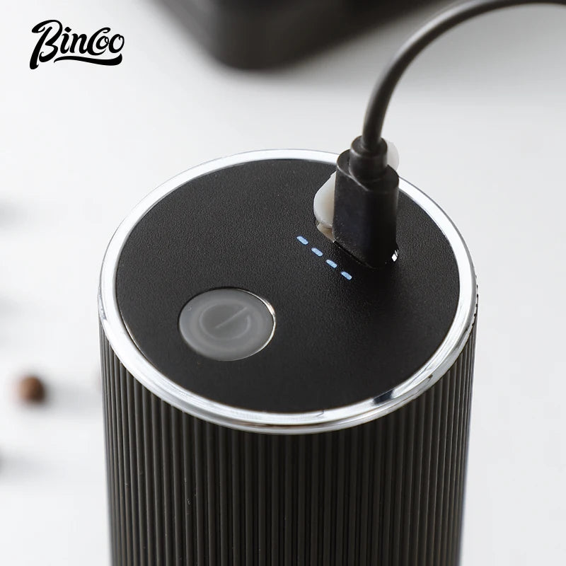 Bincoo Portable Electric Coffee Grinder Rechargeable Adjustable Mini Coffee Machine for Camping Household Use