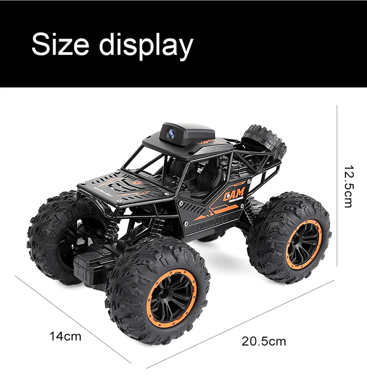 1:18 RC Car APP Controlled Remote Control Car Off Road Truck 4WD with HD Camera Rock RC Crawler Trator Toys Child Gifts