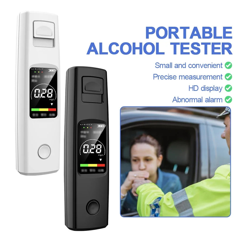 Xiaomi Alcohol Detector Portable Professional High Sensitivity Type-c Charging Breathalyzer Drunk Driving Car Electronic Tool