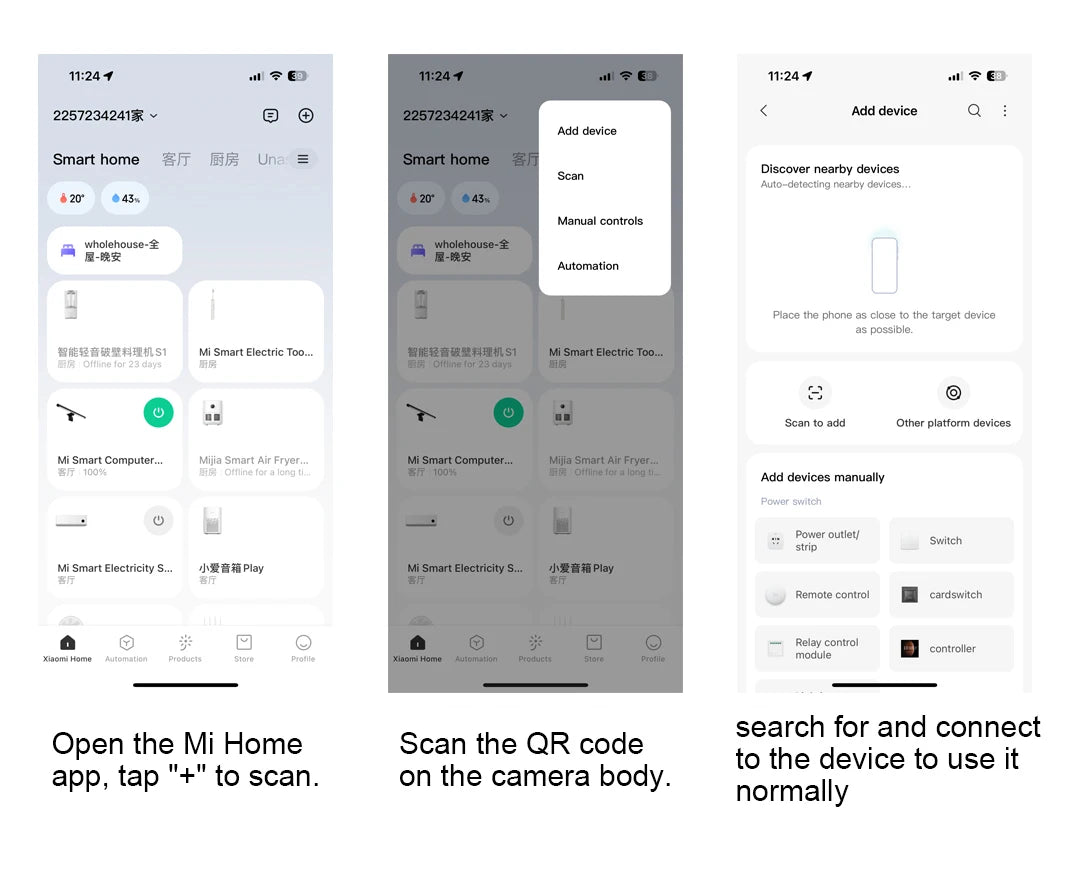 XIAOMI Home Security Intelligent Wifi Camera PTZ 2K,Color Night Vision,Two‑Way Audio,AI Human Face Detection,Chinese Version