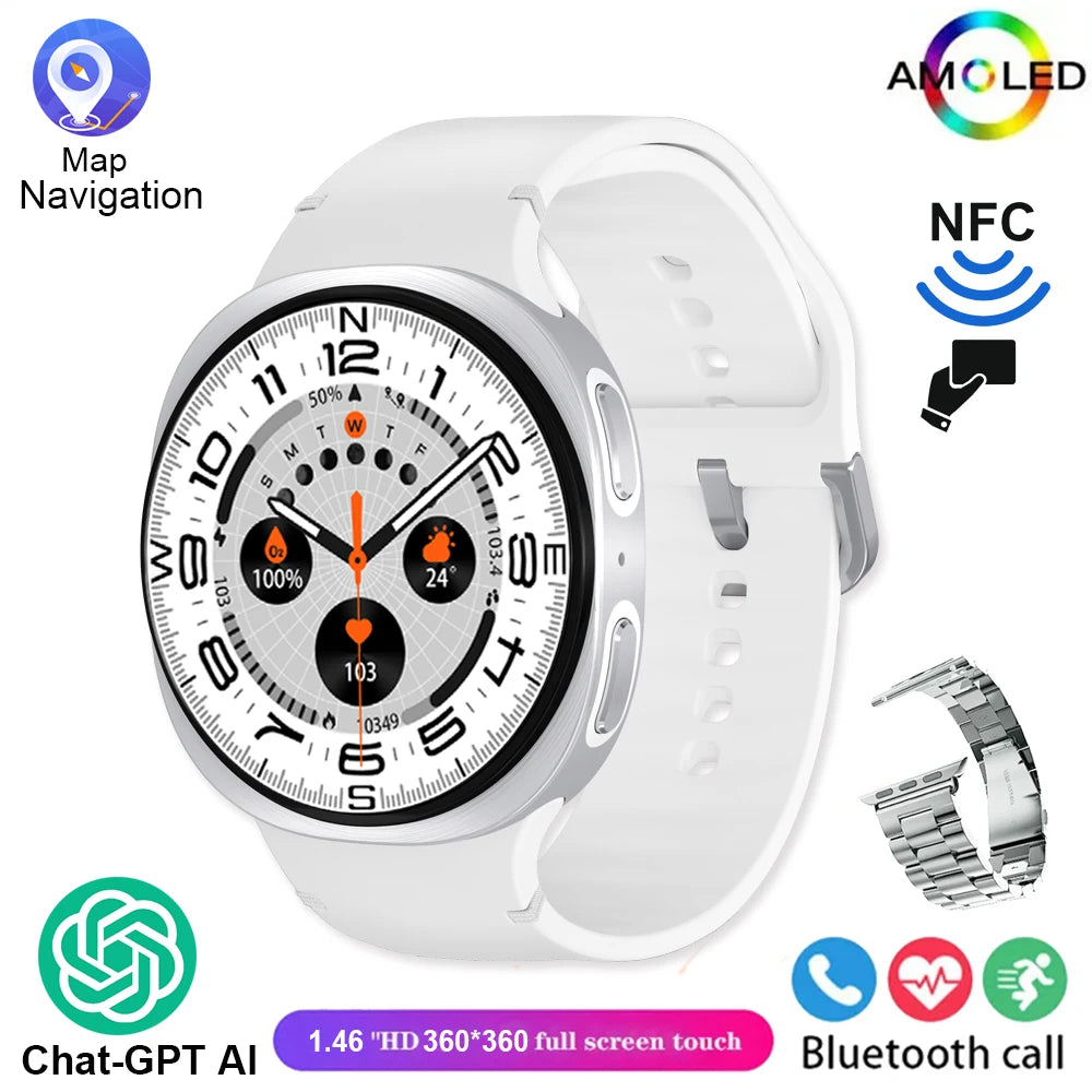2025 New Smart Watch Series 8 Ultra-thin 1.46 inch Sport Watch Compass IP68 Waterproof Display Bluetooth Call GPS Smart Watch