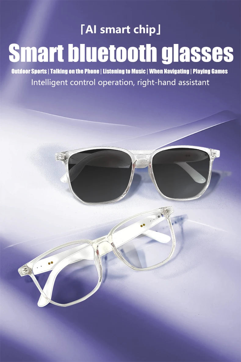 Smart Glasses Listenable Songs, Wireless Headphone Glasses, Shades for Women & Men, 3in1 Smart Glasses that Play Music