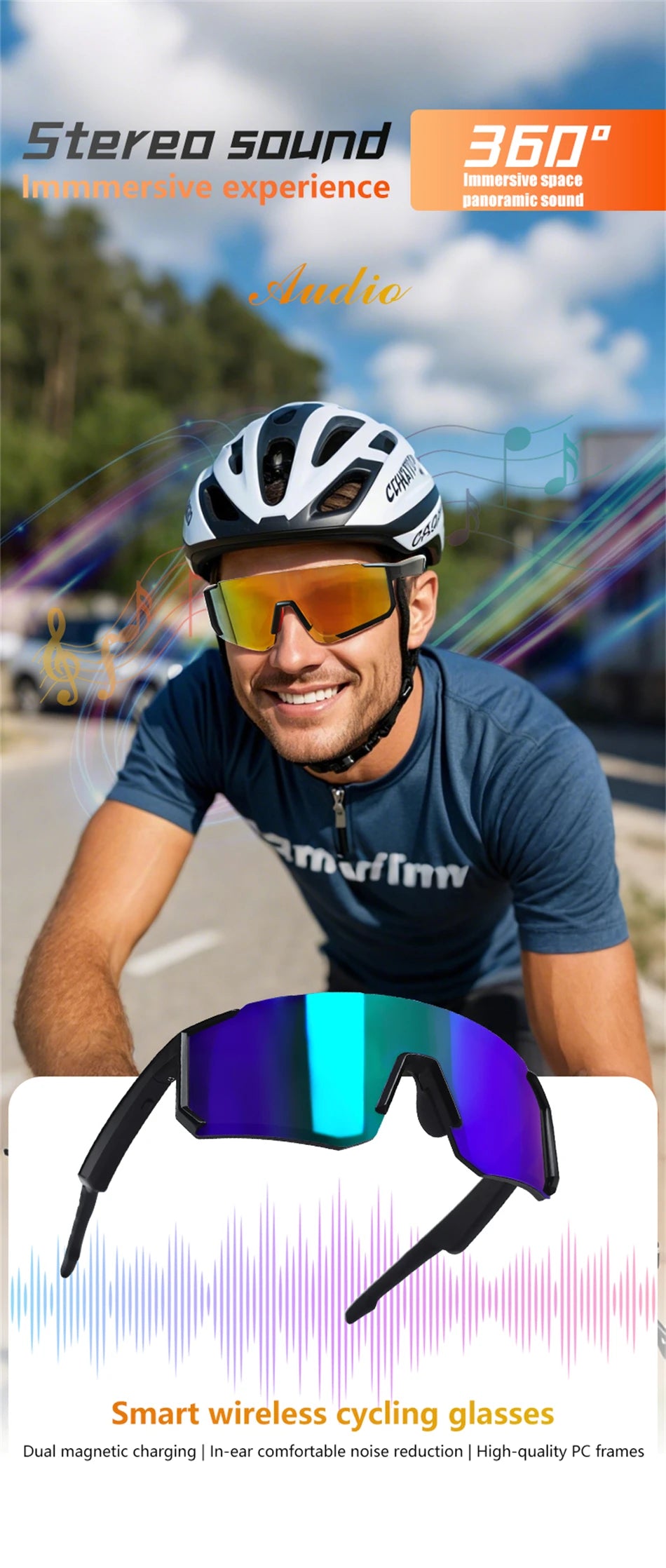 2025 Smart Glasses Cycling Sunglasses For Men Cycl Glasses Mountain Bicycle Goggles Women Outdoor Sports Running UV400 Eyewear