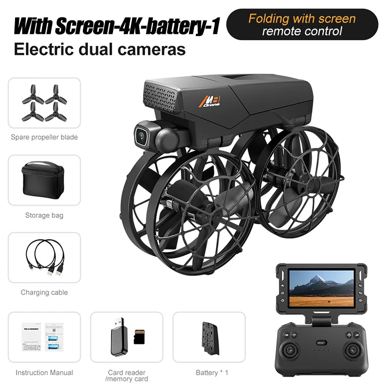 For Xiaomi M8 Drone 4K Professional Dual Camera with Screen 5G WIFI FPV Dron Brushless Optical Flow Hover Folding GPS Quadcopter