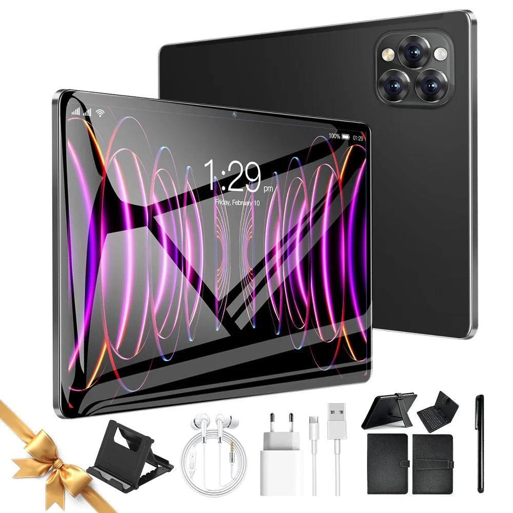 Android Tablet, 11 Inch Android 15 Tablet with Keyboard, 24GB+128GB, 2TB Expand, 8000mAh, 5MP+13MP, 5G WiFi, Mi IPS Touch Screen