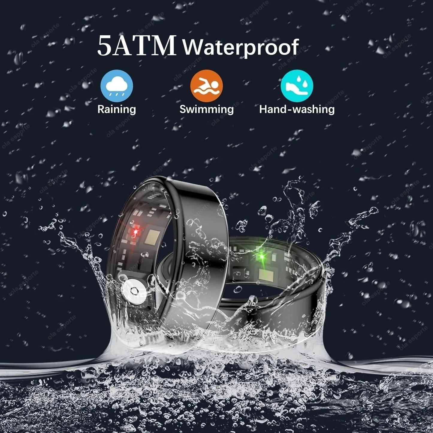 Smart Ring Multifunctional Rings Bluetooth Health Monitoring Ring Sleep Monitor Heart Rate Ring Waterproof Men Women Smart Ring