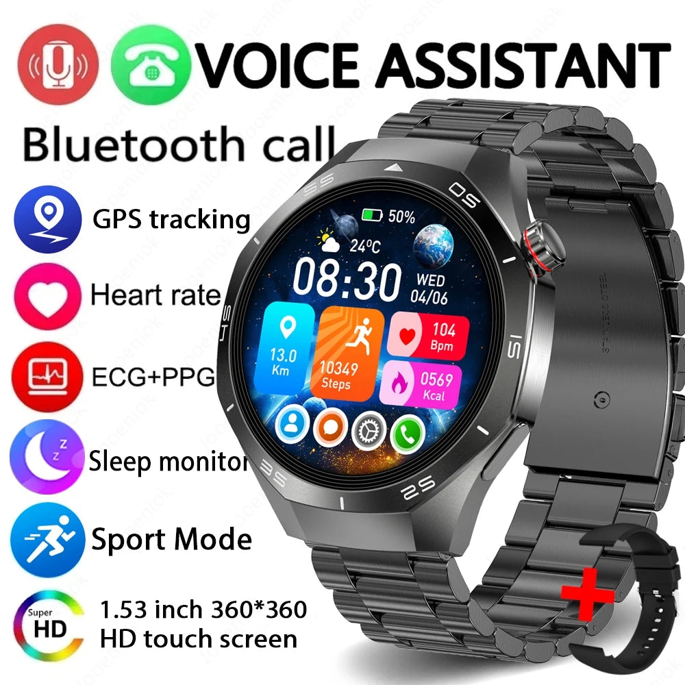 2025 Brand New Watch 5 Smartwatch Real AMOLED HD Screen 360*360 Heart Rate Bluetooth Call Waterproof Men Smart Watch Android IOS