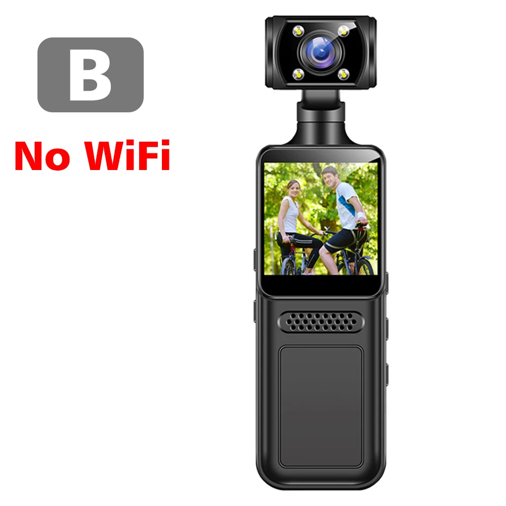 4K HD Action Camera 180 Rotatable Vlog WiFi Mini Sports Wearable Camera Infrared Night Vision Sports DV Bicycle Driver