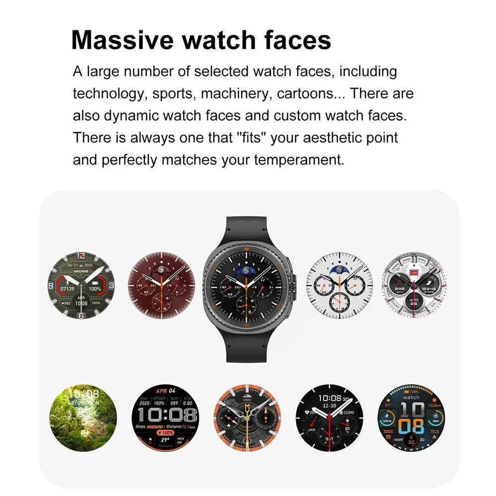 New DT Watch 8 Ultra Smart Watch Classic NFC Health Monitoring GPS Bluetooth Call IP68 Waterproof HD Smartwatch For IOS Android