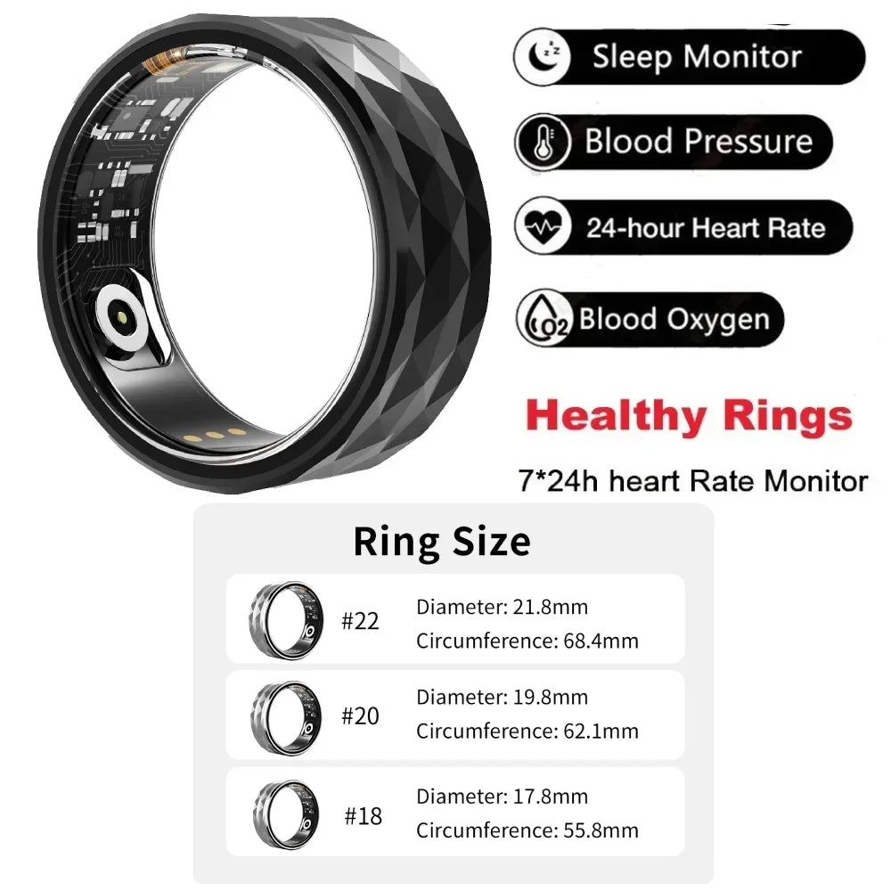 Zordai R09 R12 Smart Ring Men Women Wearable Ring For Xiaomi Heart Rate Blood Oxygen Sleep Health Sport Fitness IP68 Waterproof