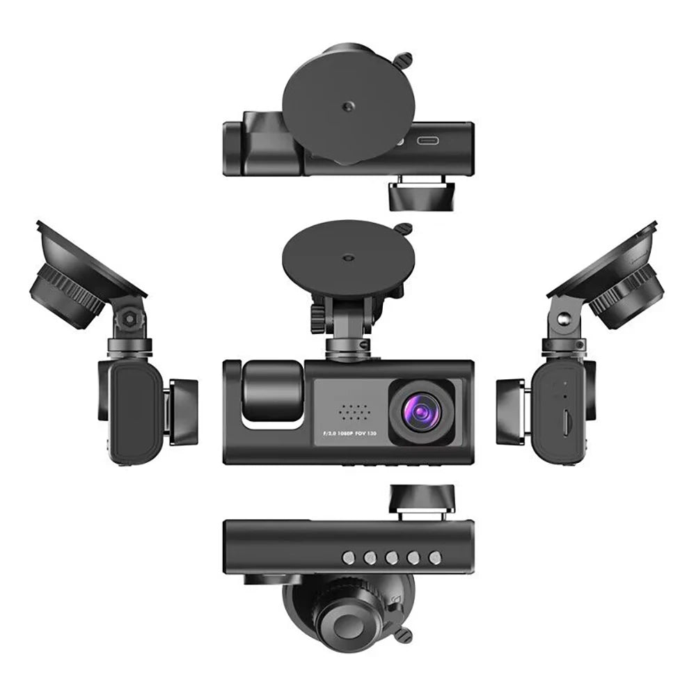 Dash Cam for Cars WIFI APP Car DVR 2/3lens Front Camera Video Recorder Rear View Camera for Vehicle Black Box Car Assecories