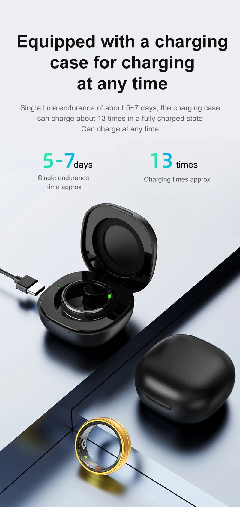 Smart Ring 2024 R06 Health Monitor Blood Pressure Sleep Heart Rate Waterproof Smart Rings Multiple sports modes For Xiaomi IOS