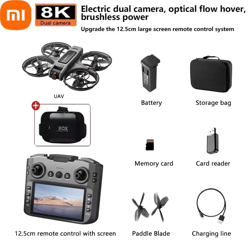 Xiaomi S156 Drone Professional 8K Camera with 5G WiFi FPV UAV Screen Remote Control and Obstacle Avoidance Quadcopter 2025 New