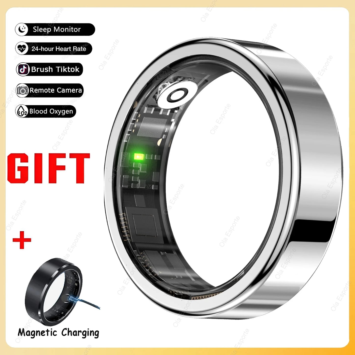 R09 Smart Ring 2025 Gesture control Sleep Health Monitor Bluetooth Rings IP68 Waterproof Sports Modes Smartring Men Women gifts
