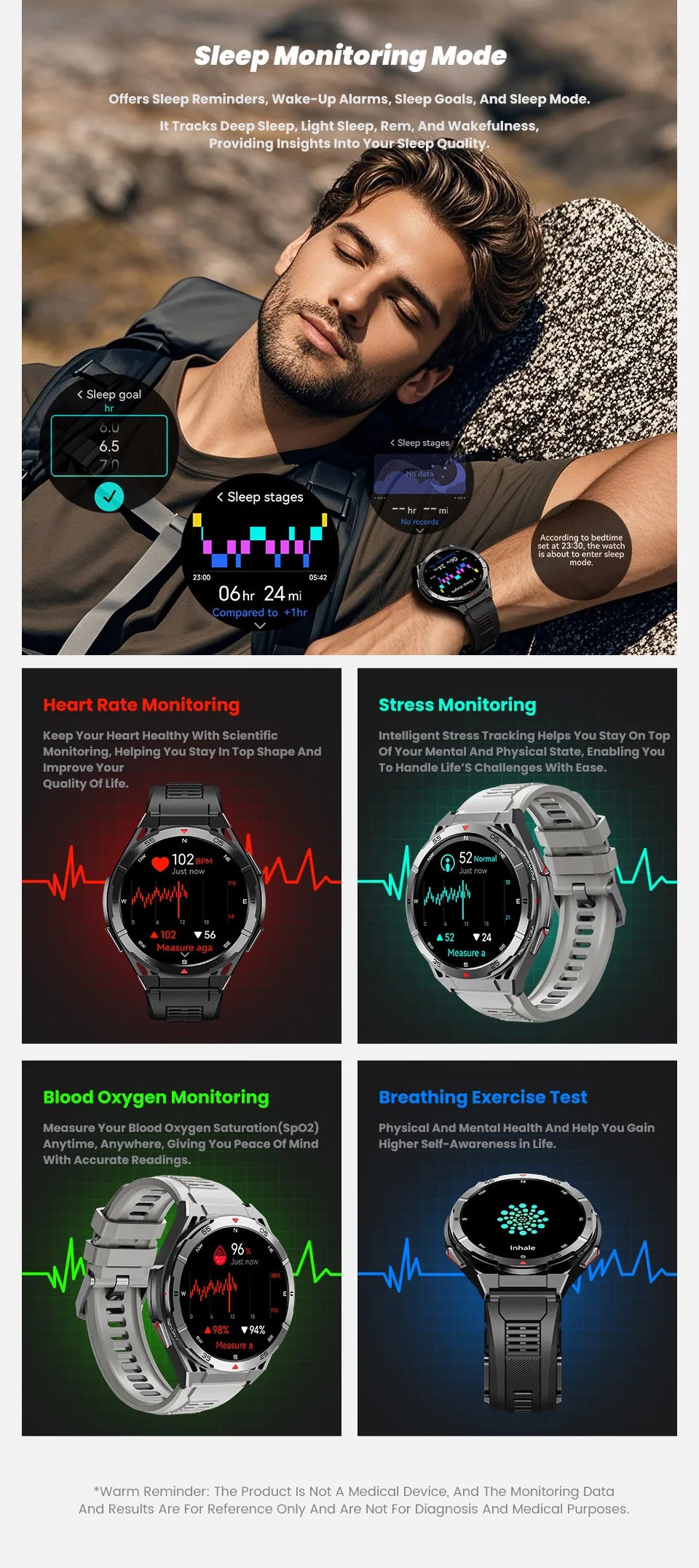 New Outdoor Built-in GPS Smart Watch Men 1.43'' AMOLED Display Compass 3ATM Waterproof Swimming Grade Bluetooth Call Smartwatch