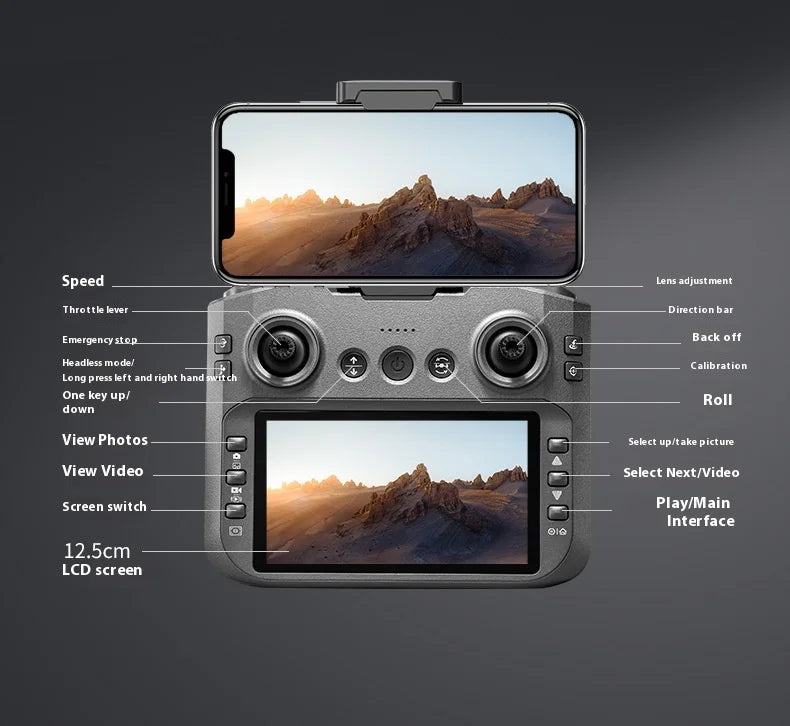 2025 New Xiaomi S156 Professional Drone With 8k Camera 5g Wifi Fpv Uav Quadcopter Obstacle Avoidance Remote Control Screen