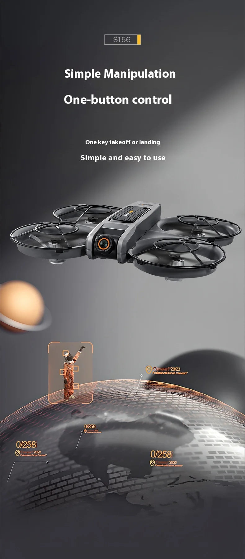 2025 New Xiaomi S156 Professional Drone With 8k Camera 5g Wifi Fpv Uav Quadcopter Obstacle Avoidance Remote Control Screen
