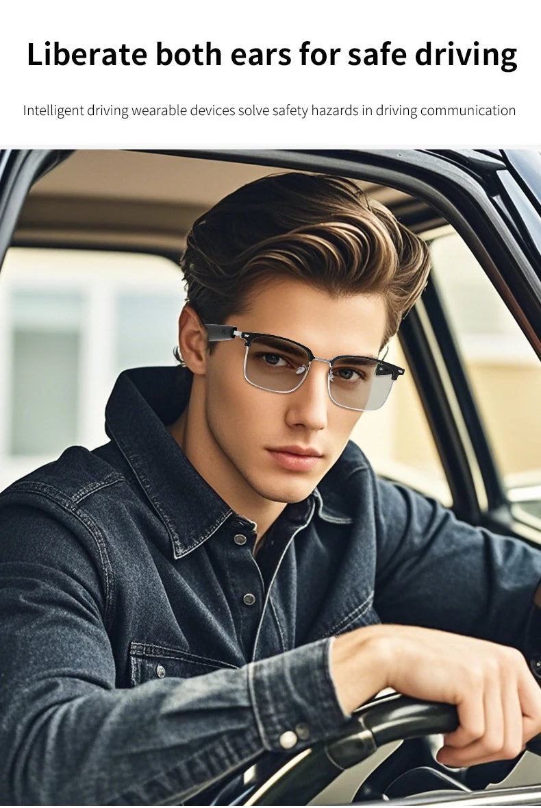GS13 Smart Glasses Intelligent Color Changing Lenses Bluetooth Call Outdoor Sports Photograph Music Blue Light Smart Sunglasses