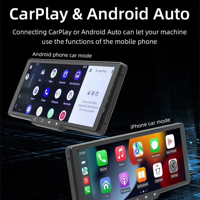 Portable Car MP5 Player Smart Stereo Radio Carplay Android Auto 10.26Inch Touch Screen Bluetooth FM Universal Multimedia Monitor