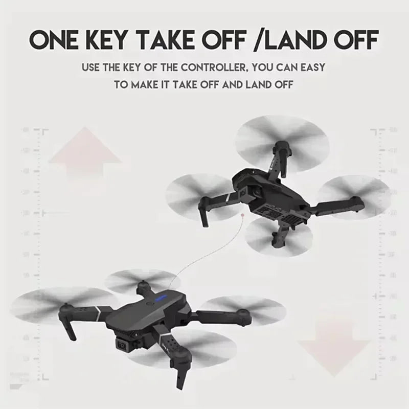 2025 E88 Professional Wide Angle RC Dron HD 4K Camera Mode Foldable Helicopter Aircraft Quadcopter Drone Kid Gift Toys 
