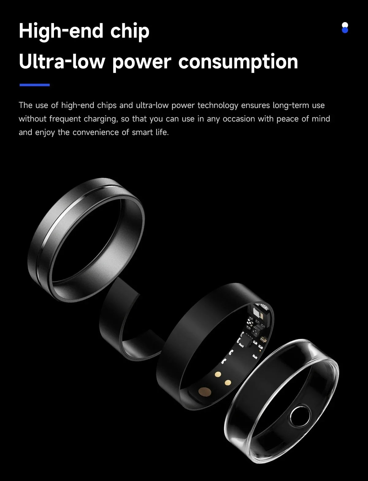 Smart Health Ring Comprehensive Monitoring Elegant Design Multi-Functional Sports Tracker IP68 Waterproof Rings for Women Men