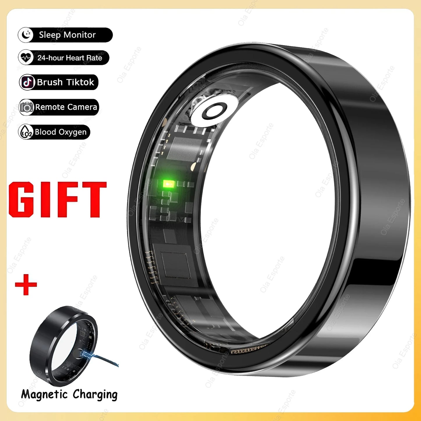R09 Smart Ring 2025 Gesture control Sleep Health Monitor Bluetooth Rings IP68 Waterproof Sports Modes Smartring Men Women gifts