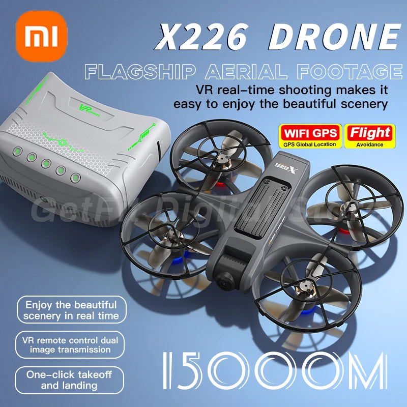 Xiaomi X226 VR mini Drone 8K Aerial HD Dual Camera Intelligent Obastacle Avoidance 5G WIFI Brushless Motor GPS Exclusive VR UAV