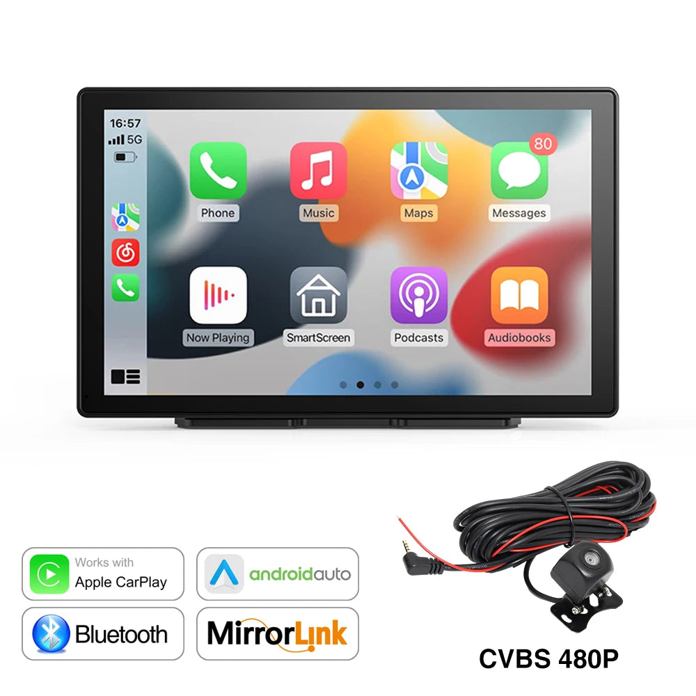 9 inch Car Radio Multimedia Video Player CarPlay Android Auto IPS Touch Screen AUX Input Bluetooth MirrorLink Universal