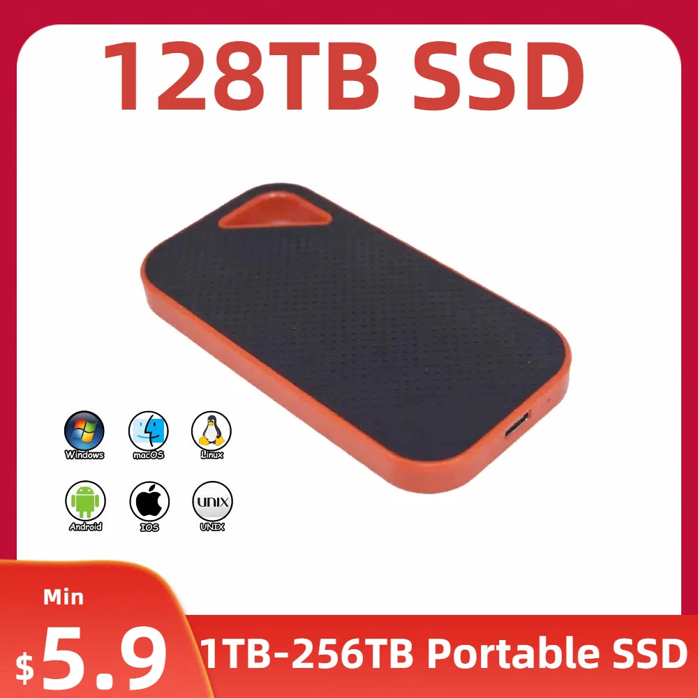1-128TB Portable SSD 1TB 2TB HDD External Hard Drive Hard disk 2.5 USB 3.0 Electronic Solid State Drive HD for PC PS4 PS5 Games