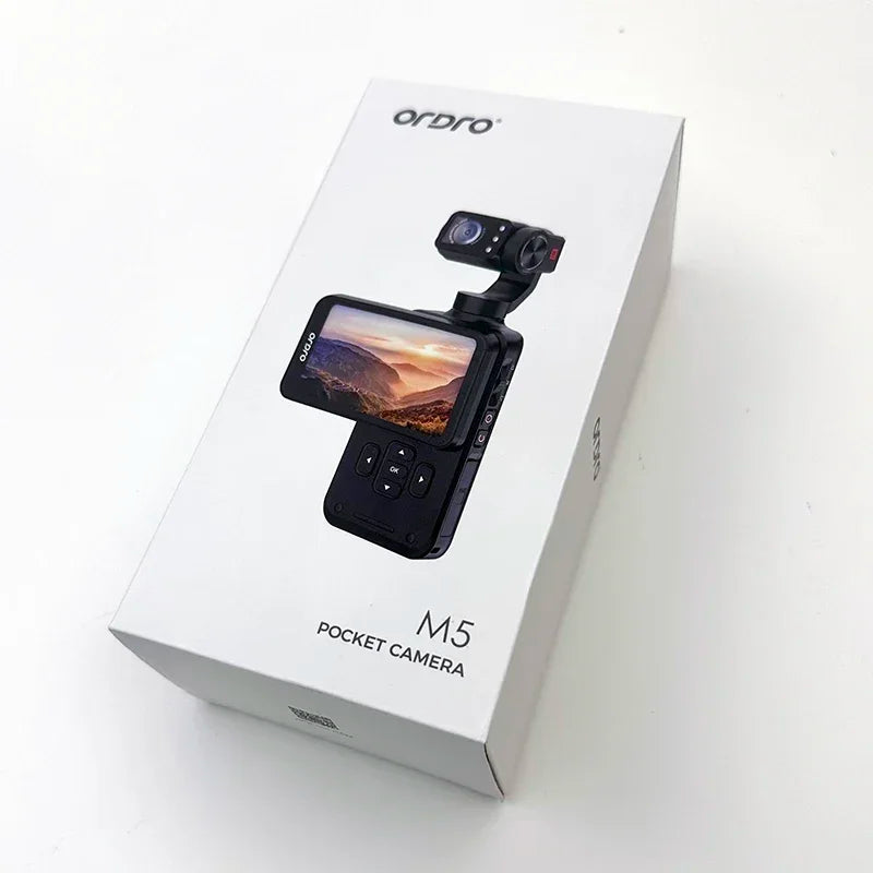 M5 Vlog Action Camera 5K 30fps/ 4K 60fps 3-Axis Anti-shake Digital Video Camcorder 180° Rotation Lens 3.5"Screen Face Tracking