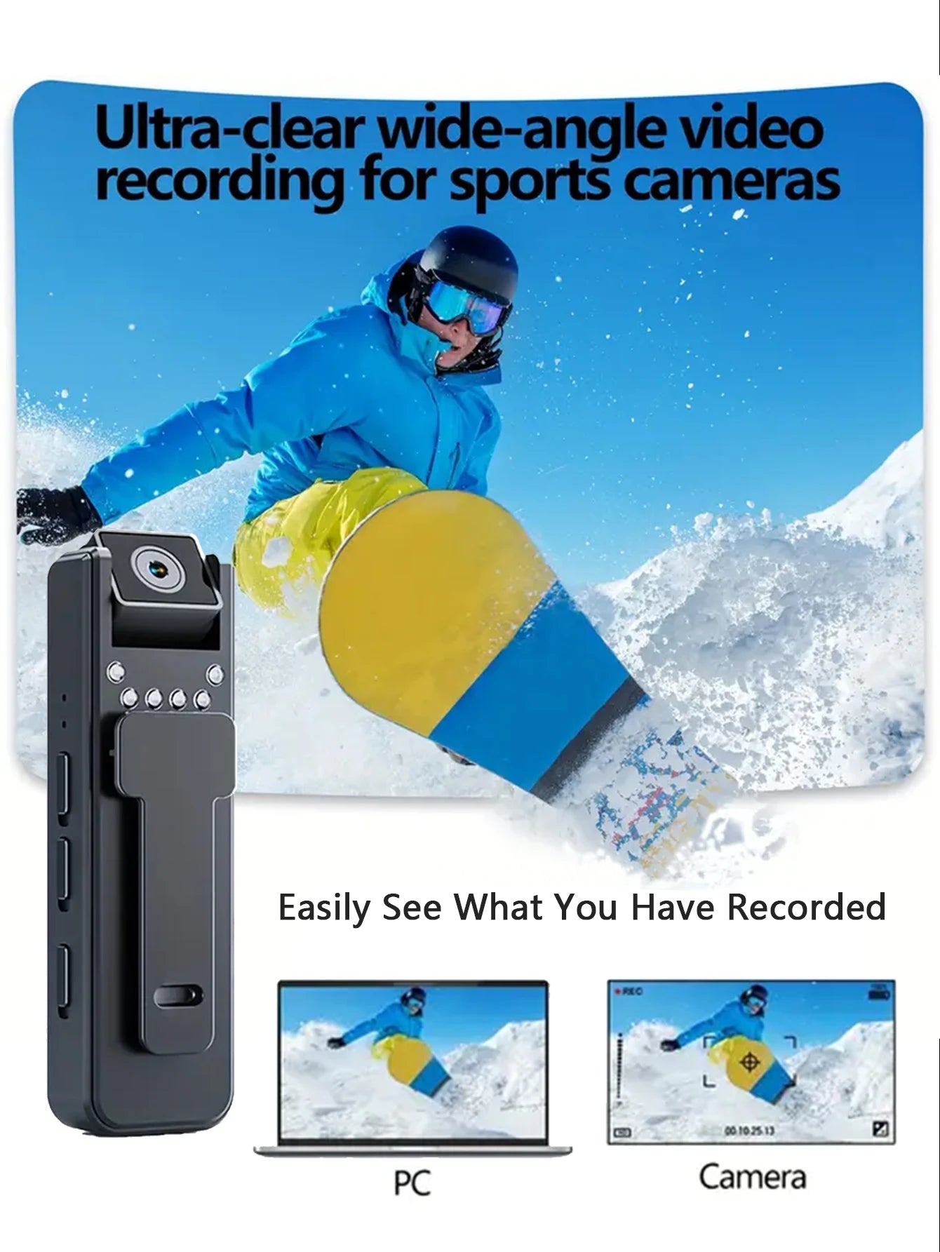 L7 Sports Camera with Buckle Design for Daily Sports Recording