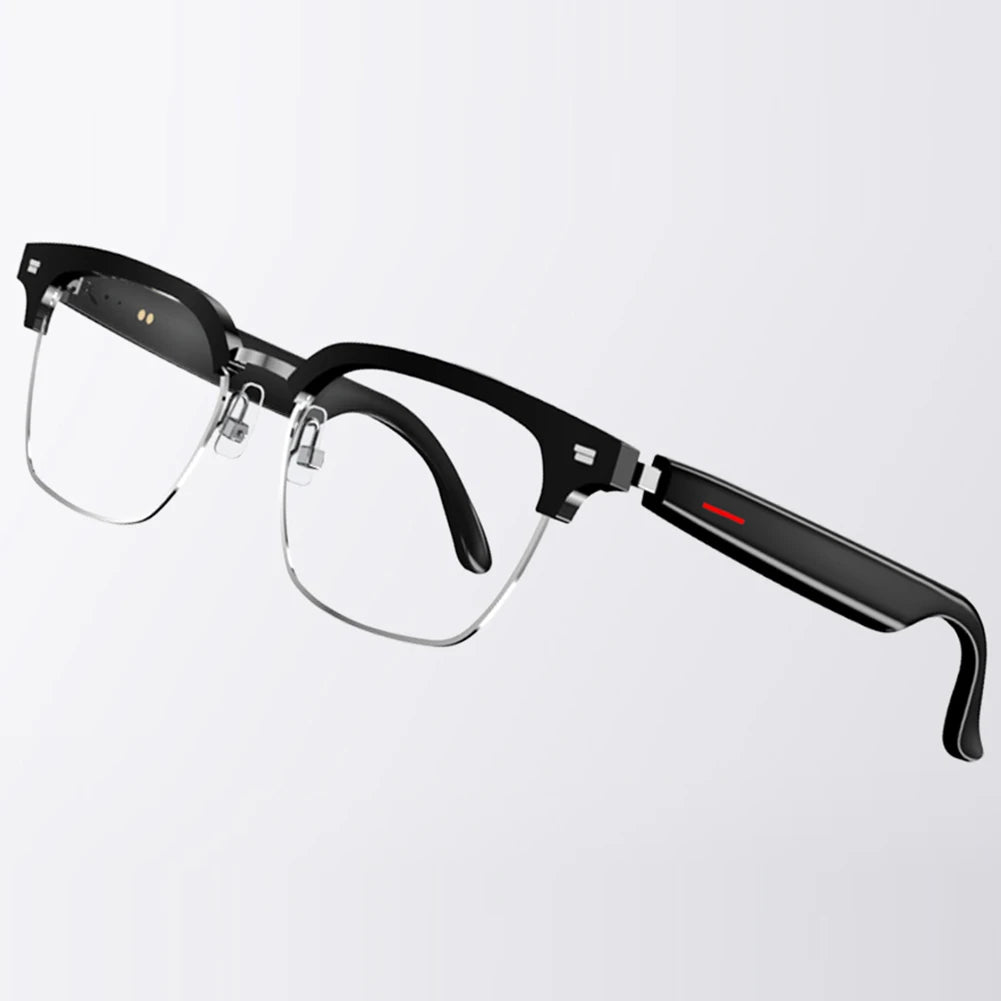 Smart Glasses with Touch Control and Bluetooth Connection Ideal for Listening to Wireless Earbuds and Using Smartwatch Features