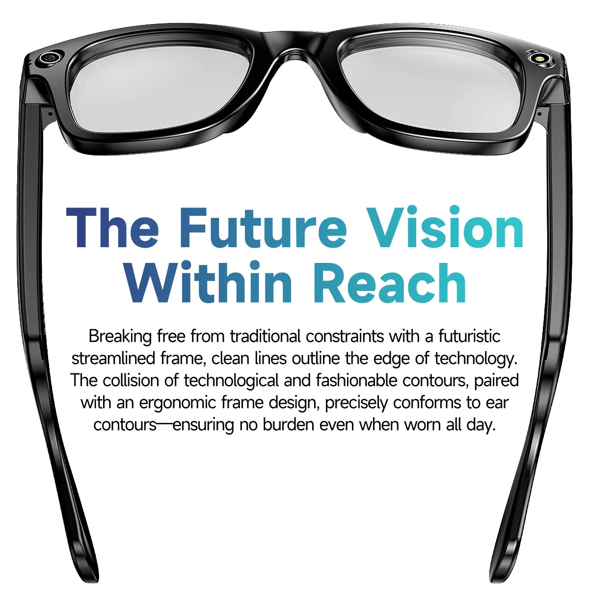 Smart Glasses 8 Million Pixels Recording Videos AI Photo Recognition Answer Translation 270mAh IP65 Waterproof Bluetooth Glasses
