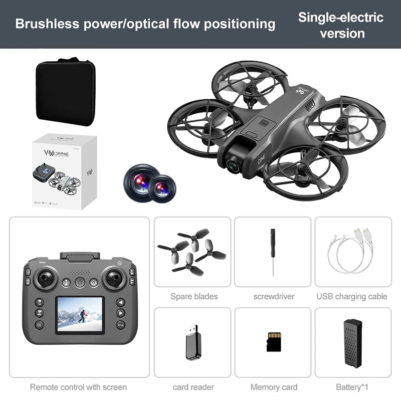 XIAOMI V666 Mini Drone 8K Professional WIFI 5G Drone Obstacle Avoidance Brushless Altitude Headless Mode RC Quadcopter Toys 2025