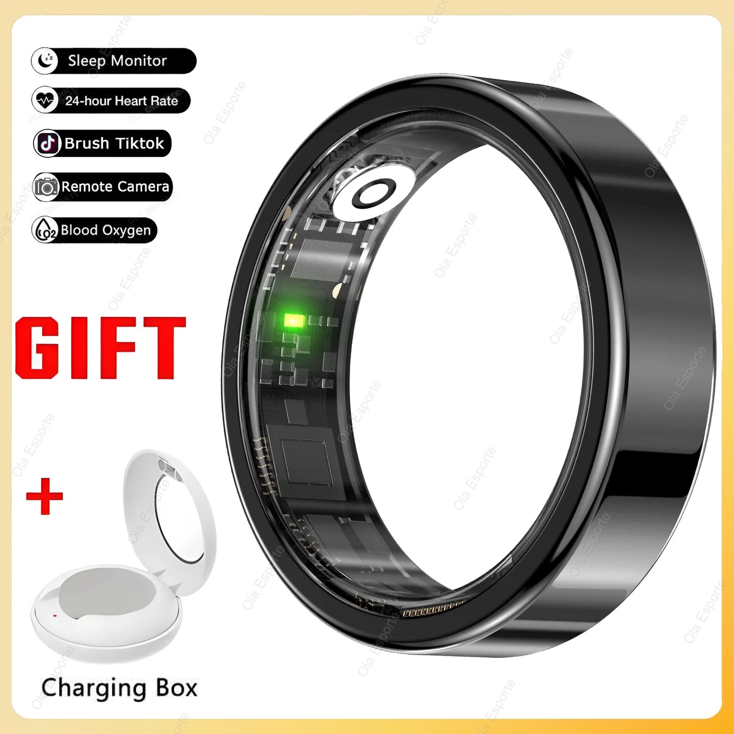 R09 Smart Ring 2025 Gesture control Sleep Health Monitor Bluetooth Rings IP68 Waterproof Sports Modes Smartring Men Women gifts