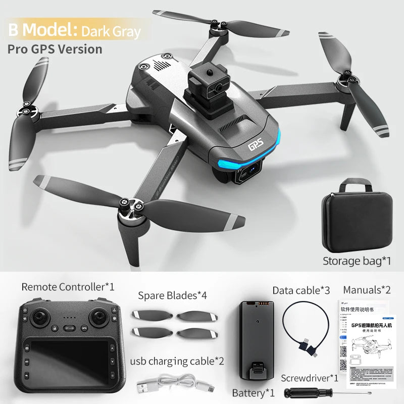 JJRC X28 Pro GPS Drone 4K Professional HD Dual Camera With Screen 5G WIFI 360° Obstacle Avoidance Brushless Rc Quadcopter Drone