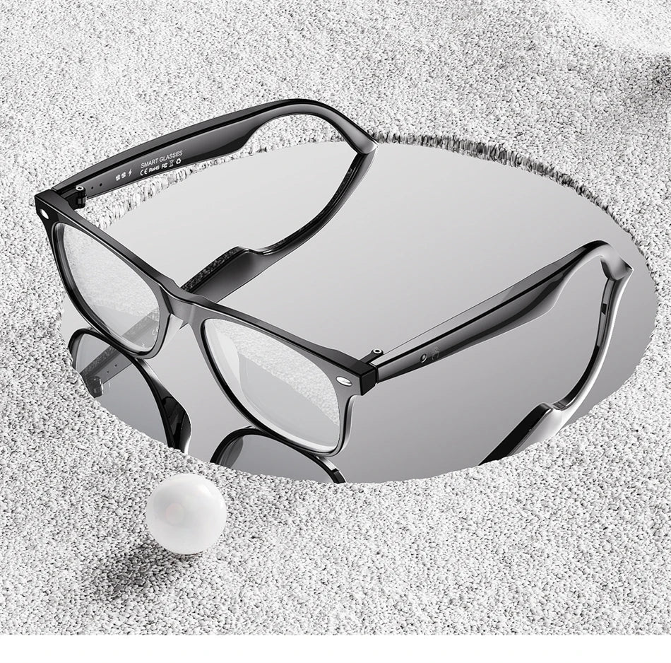 2025 New Smart Glasses Men 163 Online Language Al Intelligent Translation Anti-blue Lenses Wireless Call Voice Assistant Glasses