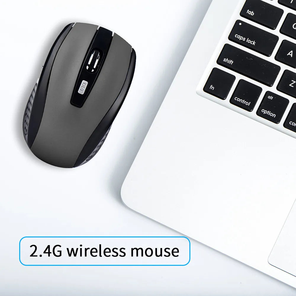 2.4G Wireless Mouse 2.4Ghz Gaming Mouse 6D Optical Wireless Mouse Slim Mini Noiseless Mice DPI1600 for Macbook PC Laptop