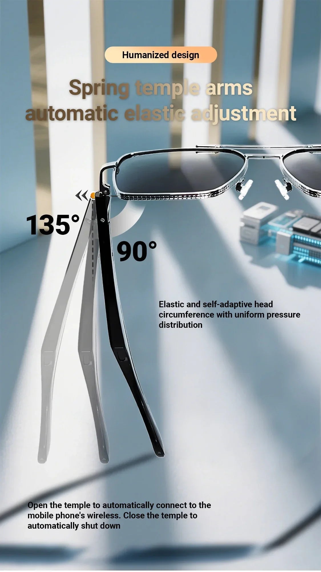 GT-30 smart glasses glasses specificationsTranslation Sunglasses Voice Remote Control Music Eyewear Waterproof Eyeglasses