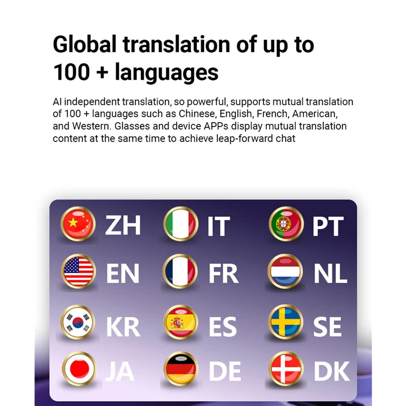 LIGE New Smart Glasses Women Men AI Intelligent Translation 100 Language UV Protection Sunglasses Driving Wireless Music Eyewear