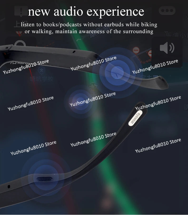 Smart glasses, audio call waterproof and anti-blue polarized light, sports hands-free call wireless smart
