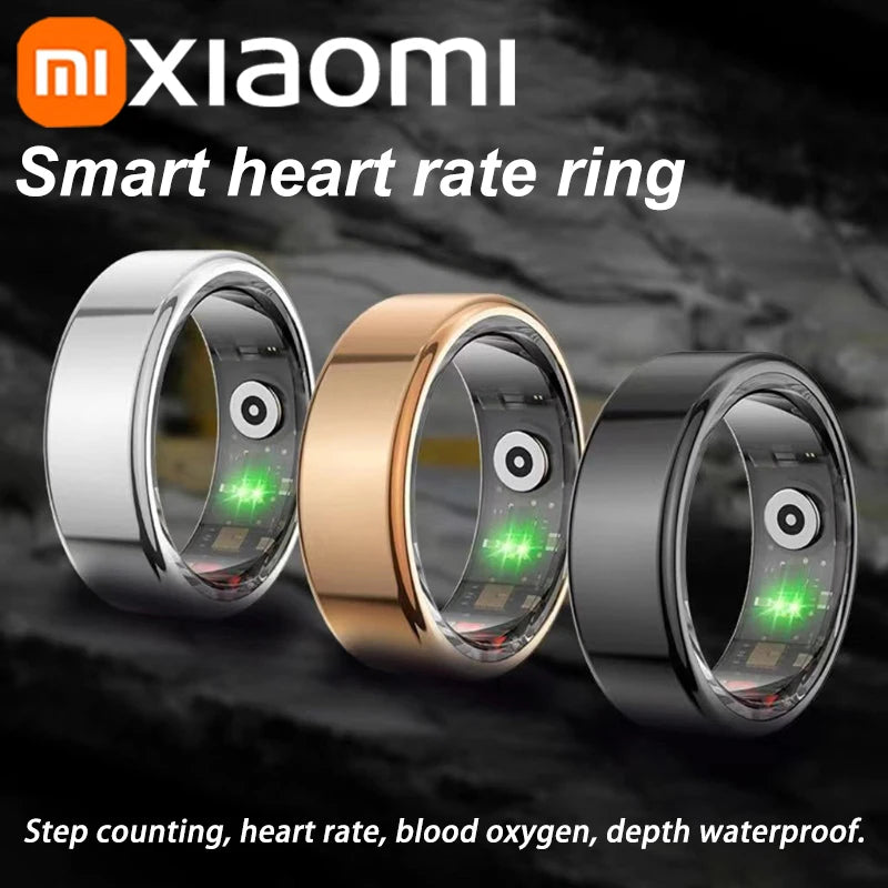 Xiaomi Smart-Ring Bluetooth Health Monitoring Blood Oxygen Sleep Heart Rate Multi-sport Modes Waterproof IP68&5ATM Men Women New