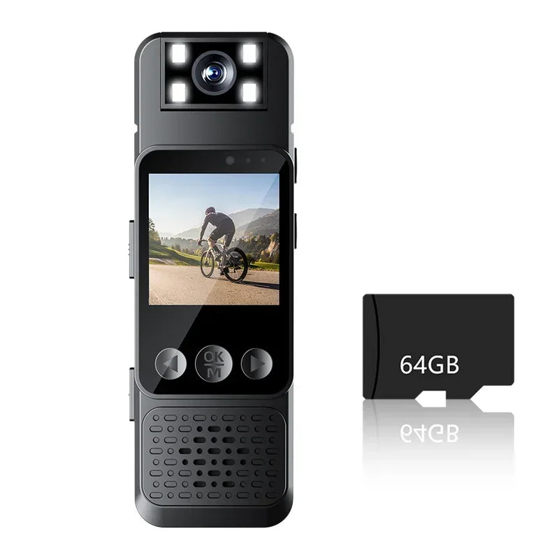 New 1080P HD Body Sports Camera WiFi Back Clip Police Camera for Law Enforcement Outdoor Sports Vlog Recorder with Fill Light