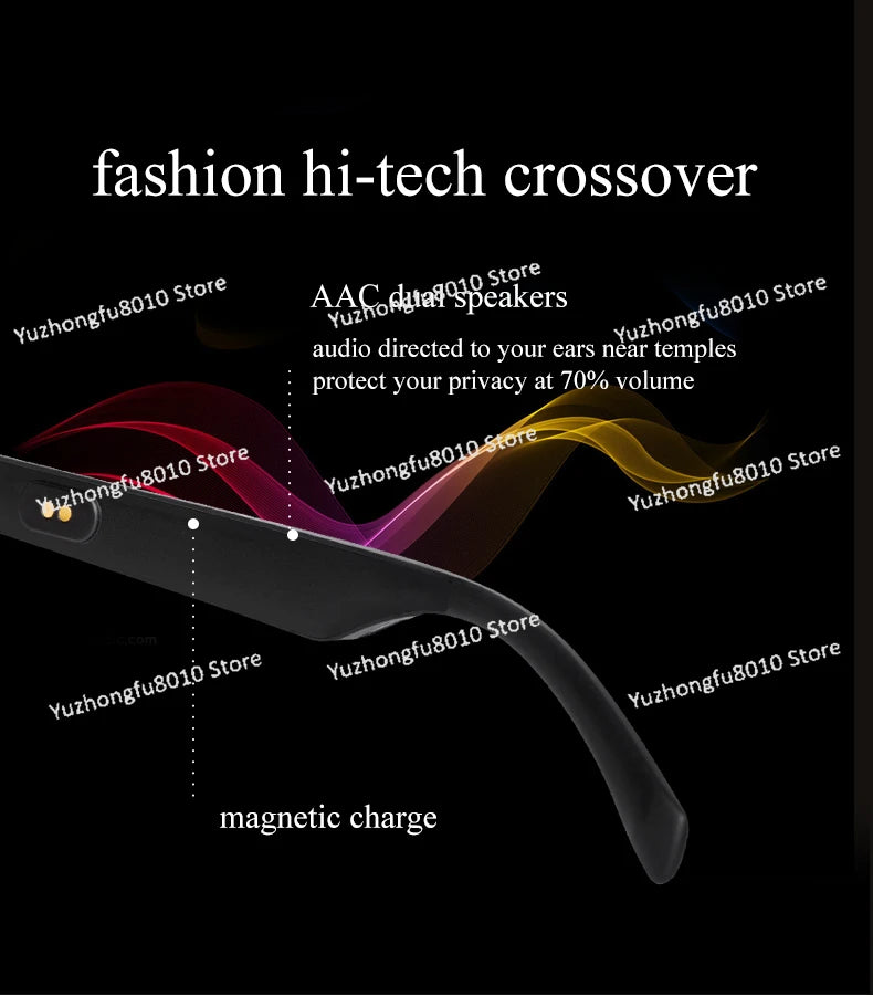 Smart glasses, audio call waterproof and anti-blue polarized light, sports hands-free call wireless smart