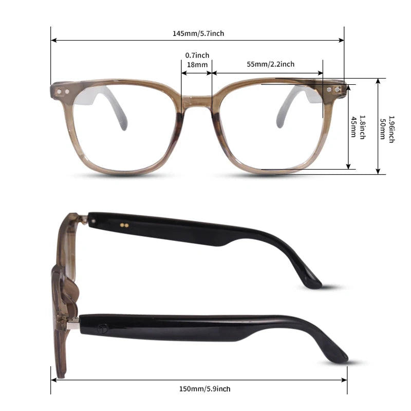 Smart glasses new color-changing lenses multifunctional sunglasses transparent anti-blue light eye protection for men and women