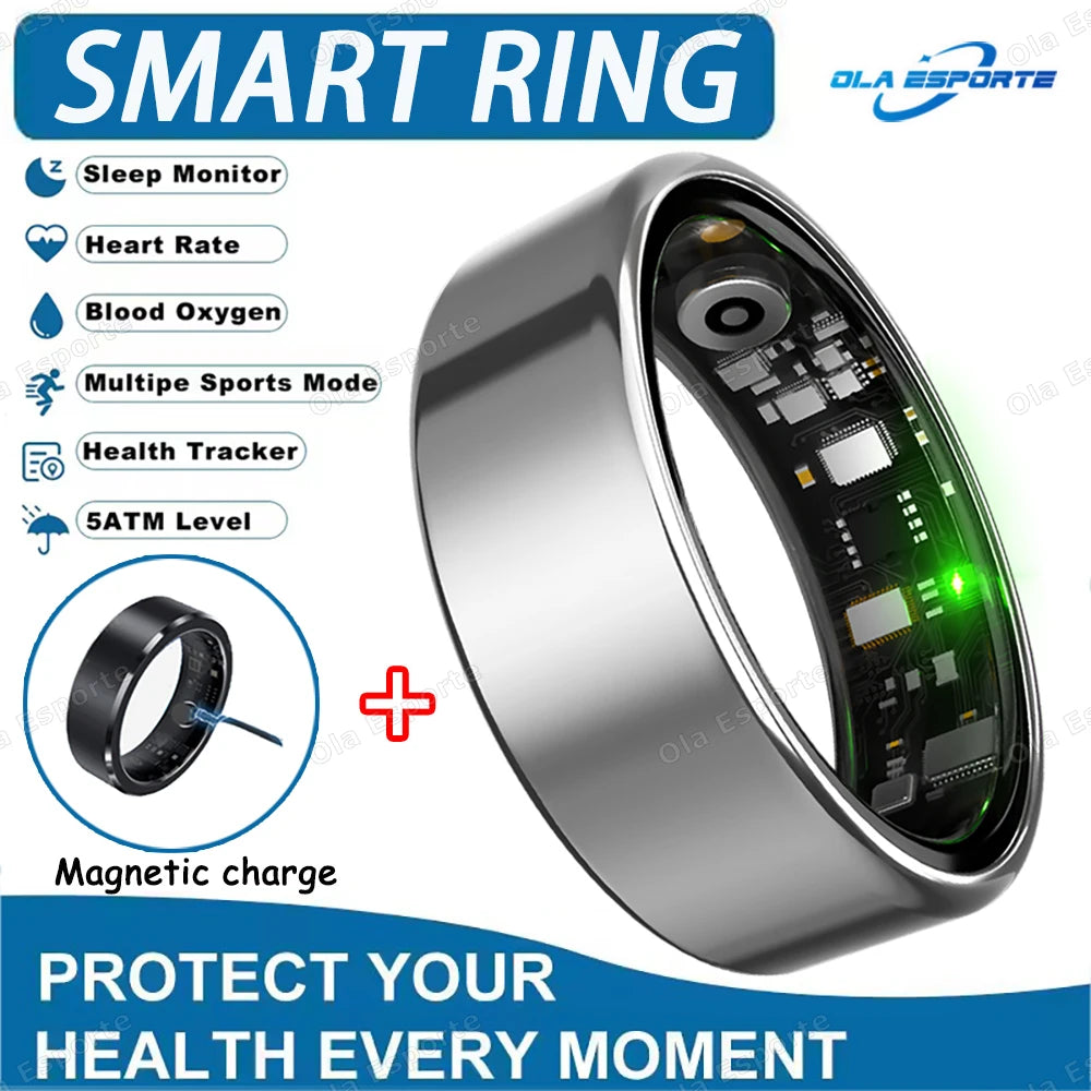 New Smart Ring 5ATM&IP68 Waterproof Rings Man Health Monitoring Heart Rate Sleep Monitor GPS Motion Sport Tracker Smartring 2025