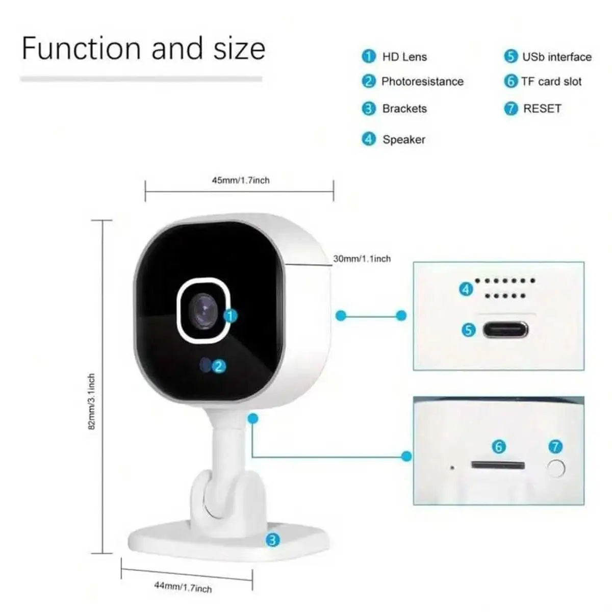 A3 1080P Surveillance IP WiFi Camera Mini Home Smart Two Way Intercom Survalance Camera Audio Video Night wifi Security Monitor