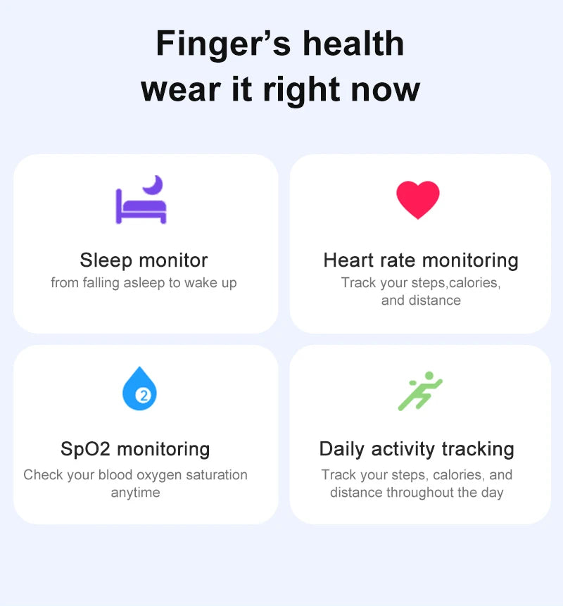 Smart Ring 2024 R06 Health Monitor Blood Pressure Sleep Heart Rate Waterproof Smart Rings Multiple sports modes For Xiaomi IOS